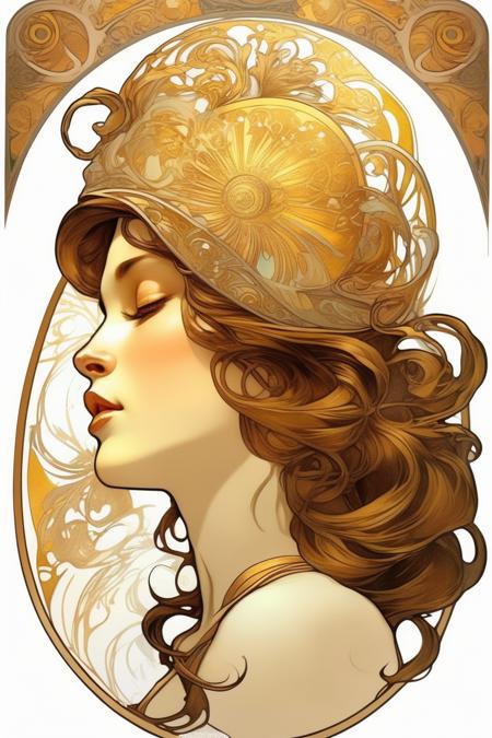 00344-4041155079-_lora_Alphonse Mucha Style_1_Alphonse Mucha Style - desing for tattoo for brown haired woman looking in profile with golden divi.png